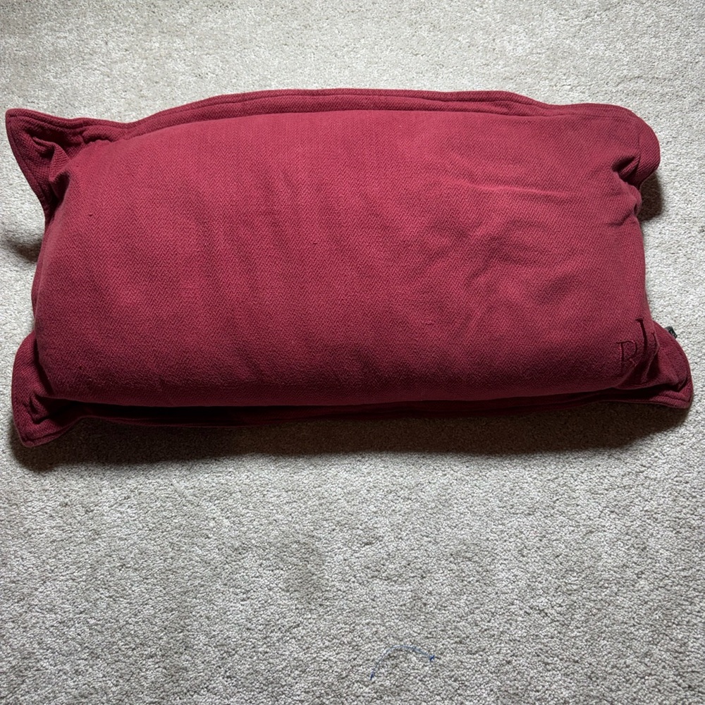 Ralph Lauren feather filled burgundy/maroon long pillow